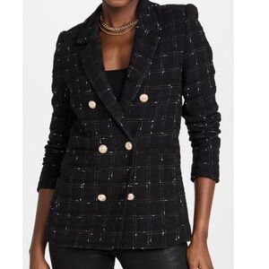 Generation Love Tweed Blazer with Gold Buttons